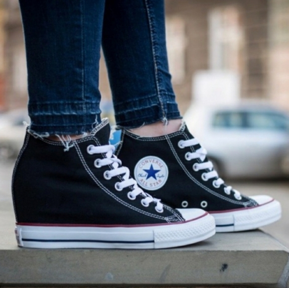 Converse Shoes | Nwt Converse Chuck Taylor Lux Mid Wedge Sneakers | Poshmark